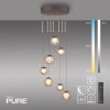 Paul Neuhaus lights Popup pendant light LED bronze, 7-light sources, Remote control