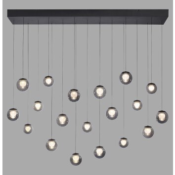 Paul Neuhaus lights Popup pendant light LED grey, 19-light sources, Remote control