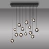Paul Neuhaus lights Popup pendant light LED grey, 13-light sources, Remote control
