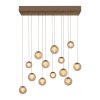 Paul Neuhaus lights Popup pendant light LED bronze, 13-light sources, Remote control