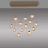 Paul Neuhaus lights Popup pendant light LED bronze, 13-light sources, Remote control