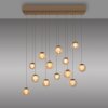 Paul Neuhaus lights Popup pendant light LED bronze, 13-light sources, Remote control