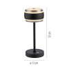 Paul Neuhaus lights Rings table lamp LED black, transparent, clear, 1-light source