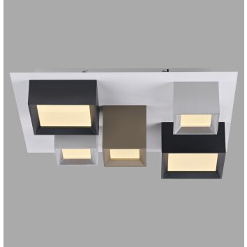 Paul Neuhaus lights Manhattan ceiling light LED grey, 1-light source, Remote control