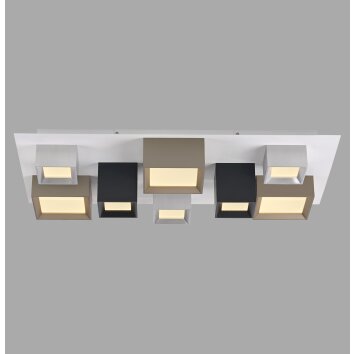 Paul Neuhaus lights Manhattan ceiling light LED grey, 1-light source, Remote control