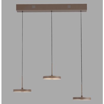 Leuchten Direkt lights PLATA pendant light LED sand-coloured, 3-light sources