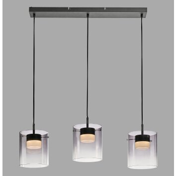 Leuchten Direkt lights ELIO pendant light LED black, 3-light sources