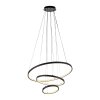 Leuchten Direkt lights CERCHI pendant light LED black, 1-light source