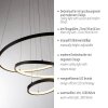 Leuchten Direkt lights CERCHI pendant light LED black, 1-light source