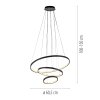 Leuchten Direkt lights CERCHI pendant light LED black, 1-light source