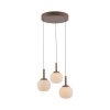 Leuchten Direkt lights NAMI pendant light LED sand-coloured, 3-light sources