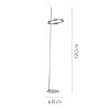 Leuchten Direkt lights RITUS floor lamp LED silver, 2-light sources
