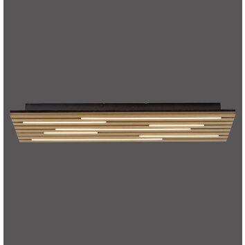 Leuchten Direkt lights AKUSTIK ceiling light LED brown, black, 1-light source