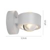 Leuchten Direkt lights AKKU-CHIA wall light LED white, 2-light sources, Remote control