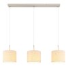 Globo lighting Deleon hanging light chrome, sand-coloured, 3-light sources
