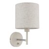 Globo lighting Deleon wall light chrome, sand-coloured, 1-light source