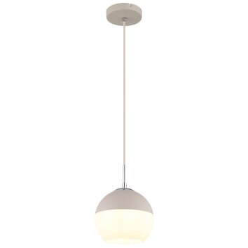 Globo lighting Ragusa hanging light chrome, white, 1-light source