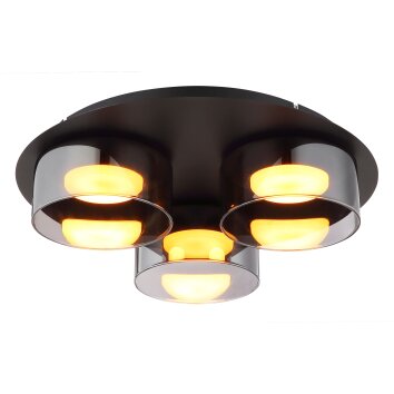 Globo lighting Higgins ceiling light black, 3-light sources