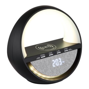 Globo lighting Soundra table lamp LED chrome, black, 1-light source, Colour changer