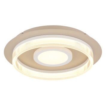 Globo lighting Zara ceiling light LED sand-coloured, white, 1-light source