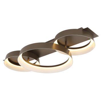 Globo lighting Syrakus ceiling light LED brown, 1-light source