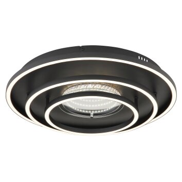 Globo lighting Lawanda ceiling light LED black, 1-light source