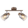 Globo lighting Walton ceiling light brown, chrome, 2-light sources