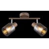 Globo lighting Walton ceiling light brown, chrome, 2-light sources