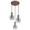 Globo lighting Walton hanging light brown, 3-light sources