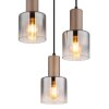 Globo lighting Walton hanging light brown, 3-light sources