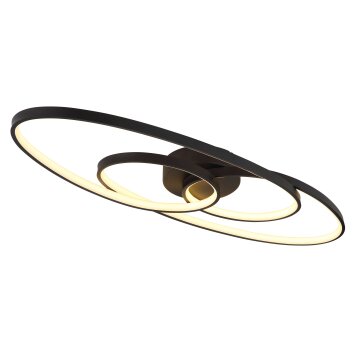 Globo lighting Spira ceiling light LED black, 1-light source