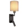 Globo lighting Zamora wall light black, 1-light source
