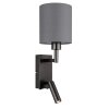 Globo lighting Zamora wall light black, 1-light source