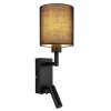 Globo lighting Zamora wall light black, 1-light source