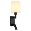 Globo lighting Zamora wall light black, 1-light source