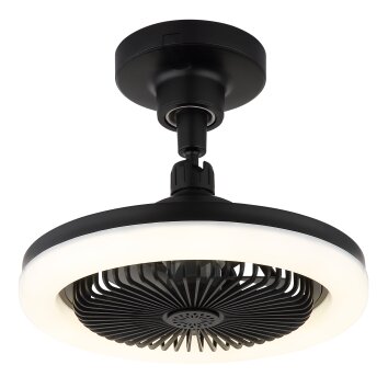 Globo lighting Lidea Ceiling fan light LED black, 1-light source, Remote control