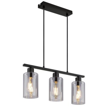 Globo lighting Hadera hanging light black, 3-light sources