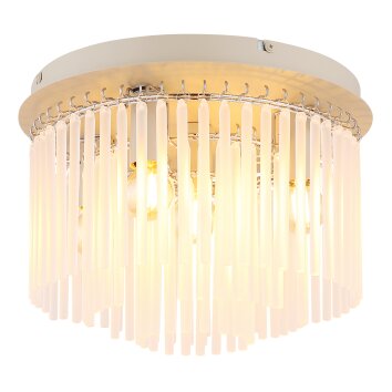 Globo lighting Gorley ceiling light chrome, sand-coloured, 5-light sources