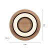 Leuchten Direkt lights TOLA ceiling light LED brown, black, 1-light source