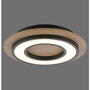 Leuchten Direkt lights TOLA ceiling light LED brown, black, 1-light source