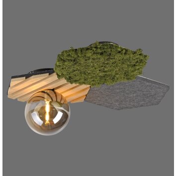 Leuchten Direkt lights HEX ceiling light LED grey, green, 1-light source