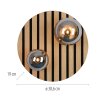 Leuchten Direkt lights STIKA ceiling light LED Light wood, 2-light sources