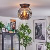 Ripoll ceiling light, globe light Smoke-coloured, 1-light source
