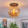 Ripoll ceiling light, globe light Amber, 1-light source