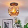 Ripoll ceiling light, globe light Amber, 1-light source