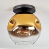 Ripoll ceiling light, globe light gold, clear, 1-light source