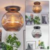 Ripoll ceiling light, globe light Smoke-coloured, 1-light source