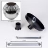 Ripoll ceiling light, globe light chrome, Smoke-coloured, 1-light source