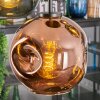 Ripoll hanging light, globe light, pendant light blue, green, coppery, 5-light sources