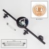 Chehalis ceiling light, globe light Amber, clear, 4-light sources